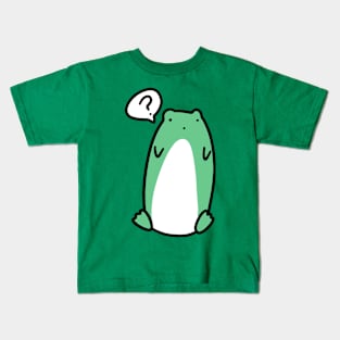 Confused Tall Green Frog Kids T-Shirt